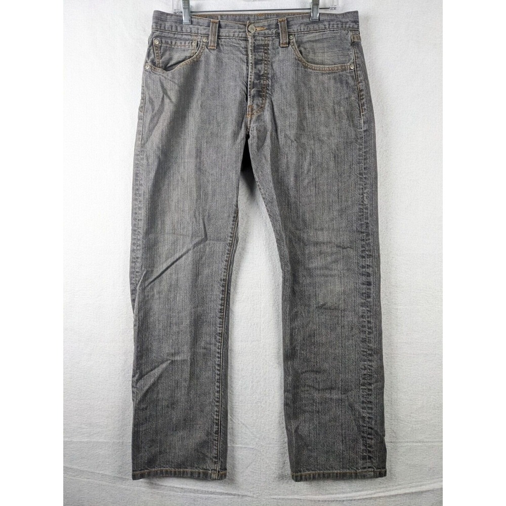 Levis Mens Jeans 501 Button Fly Size 34 x‎ 30 Cotton Gray